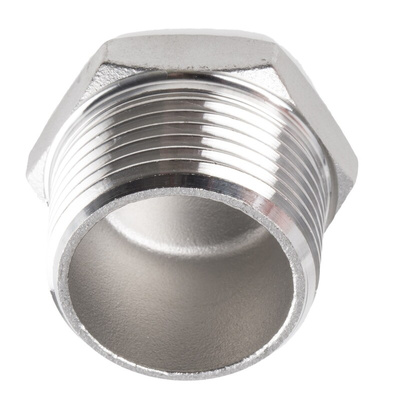 RS PRO Stainless Steel Pipe Fitting Hexagon Plug, Male R 1in