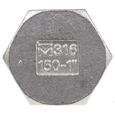 RS PRO Stainless Steel Pipe Fitting Hexagon Plug, Male R 1in