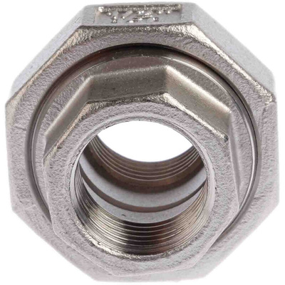 RS PRO Stainless Steel Pipe Fitting, Straight Octagon Union, Female G 1/2in x Female G 1/2in