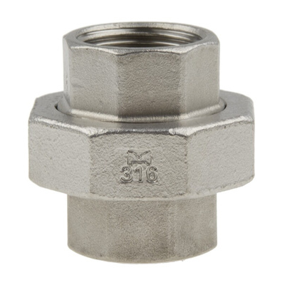 RS PRO Stainless Steel Pipe Fitting, Straight Octagon Union, Female G 3/4in x Female G 3/4in