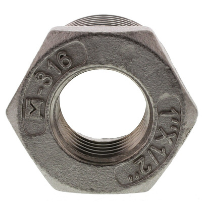 RS PRO Stainless Steel Pipe Fitting Hexagon Bush, Male R 1in x Female G 1/2in