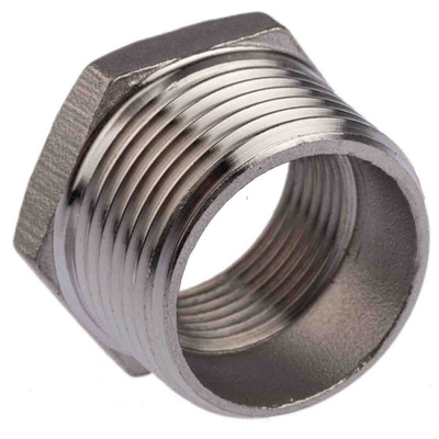 RS PRO Stainless Steel Pipe Fitting Hexagon Bush, Male R 1in x Female G 3/4in