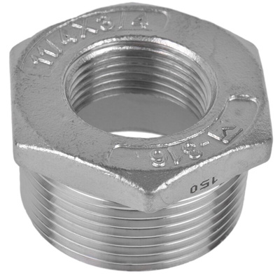 RS PRO Stainless Steel Pipe Fitting Hexagon Bush, Male R 1-1/4in x Female G 3/4in