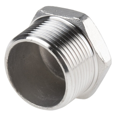RS PRO Stainless Steel Pipe Fitting Hexagon Plug, Male R 1-1/4in