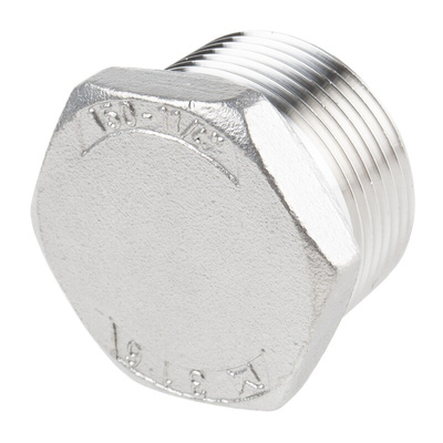 RS PRO Stainless Steel Pipe Fitting Hexagon Plug, Male R 1-1/4in