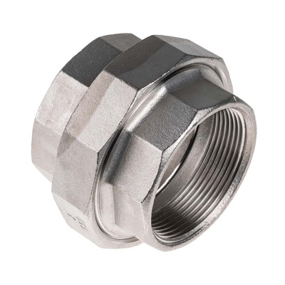 RS PRO Stainless Steel Pipe Fitting, Straight Decagon Union, Female G 2in x Female G 2in