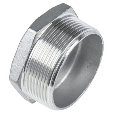 RS PRO Stainless Steel Pipe Fitting Hexagon Bush, Male R 2in x Female G 1/2in