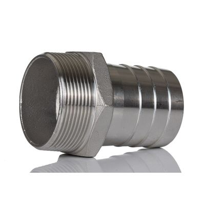 RS PRO Stainless Steel Pipe Fitting, Straight Hexagon Hose Nipple, Male R 2in x Male