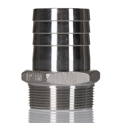 RS PRO Stainless Steel Pipe Fitting, Straight Hexagon Hose Nipple, Male R 2in x Male