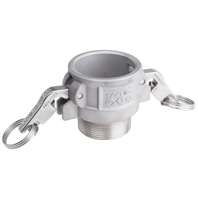 RS PRO Plastic Pipe Fitting, Straight Coupler, Female Compression 50mm x Male G 2in