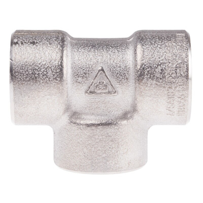 RS PRO Stainless Steel Pipe Fitting, Tee Circular Tee, Female G 1/4in x Female G 1/4in x Female G 1/4in