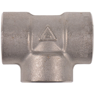 RS PRO Stainless Steel Pipe Fitting, Tee Circular Tee, Female G 1/2in x Female G 1/2in x Female G 1/2in