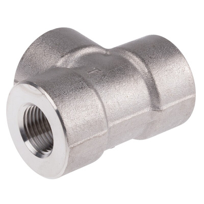 RS PRO Stainless Steel Pipe Fitting, Tee Circular Tee, Female G 1/2in x Female G 1/2in x Female G 1/2in