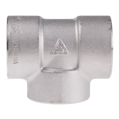 RS PRO Stainless Steel Pipe Fitting, Tee Circular Tee, Female G 3/4in x Female G 3/4in x Female G 3/4in