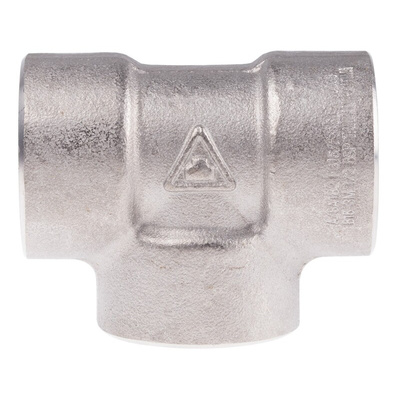 RS PRO Stainless Steel Pipe Fitting, Tee Circular Tee, Female G 3/8in x Female G 3/8in x Female G 3/8in