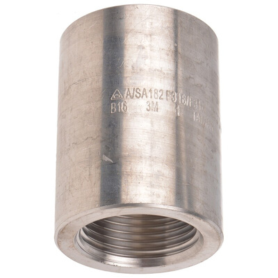RS PRO Stainless Steel Pipe Fitting, Straight Circular Coupler, Female Rc 1in x Female Rc 1in