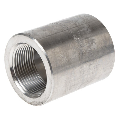 RS PRO Stainless Steel Pipe Fitting, Straight Circular Coupler, Female Rc 1-1/4in x Female Rc 1-1/4in
