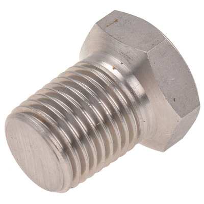 RS PRO Stainless Steel Pipe Fitting, Straight Hexagon Hexagon Plug, Male R 1/4in