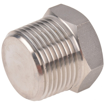 RS PRO Stainless Steel Pipe Fitting, Straight Hexagon Hexagon Plug, Male R 1in