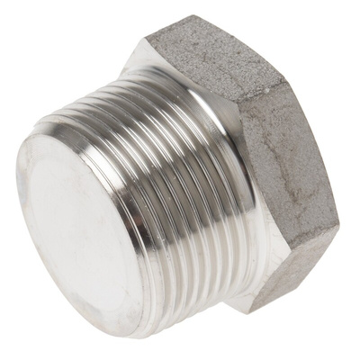 RS PRO Stainless Steel Pipe Fitting, Straight Hexagon Hexagon Plug, Male R 1-1/4in