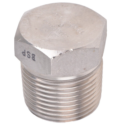 RS PRO Stainless Steel Pipe Fitting, Straight Hexagon Hexagon Plug, Male R 3/4in