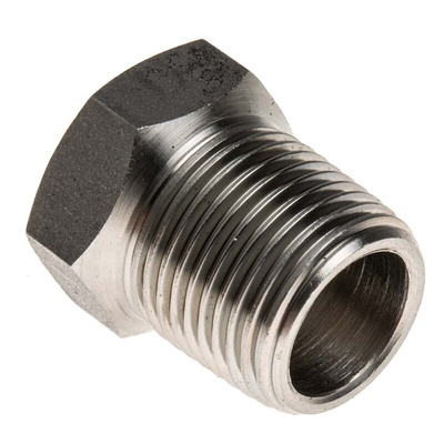 RS PRO Stainless Steel Pipe Fitting, Straight Hexagon Bush, Male R 3/8in x Female Rc 1/4in