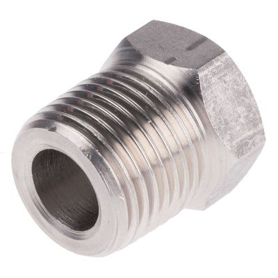 RS PRO Stainless Steel Pipe Fitting, Straight Hexagon Bush, Male R 1/2in x Female Rc 1/4in
