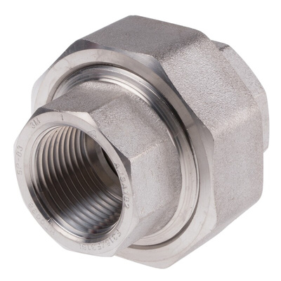 RS PRO Stainless Steel Pipe Fitting, Straight Octagon Union, Female Rc 1in x Female Rc 1in