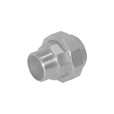 RS PRO Stainless Steel Pipe Fitting, Straight Octagon Union, Male R 3/8in x Female Rc 3/8in