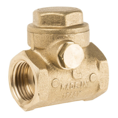 RS PRO Brass Single Check Valve, BSP 1/2in, 16 bar