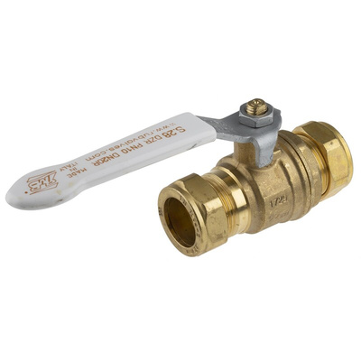 RS PRO Brass Full Bore, 2 Way, Ball Valve 22mm, 22mm