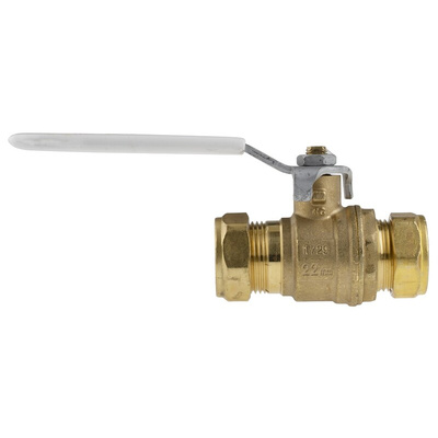 RS PRO Brass Full Bore, 2 Way, Ball Valve 22mm, 22mm