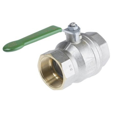 RS PRO Brass Full Bore, 2 Way, Ball Valve, BSPP 2in, 40bar Operating Pressure
