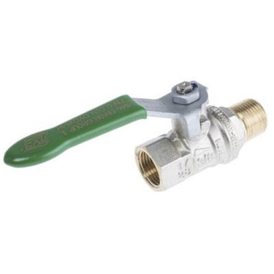 RS PRO Brass Full Bore, 2 Way, Ball Valve, BSPP 3/8in
