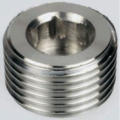 Legris Stainless Steel Pipe Fitting Hexagon Plug, Male R 3/8in