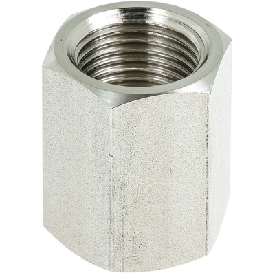 Legris Stainless Steel Pipe Fitting, Straight Hexagon Coupler, Female G 1/2in x Female G 1/2in