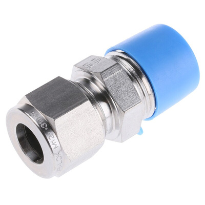 Parker Stainless Steel Pipe Fitting, Straight Coupler, Male NPT 1/2in
