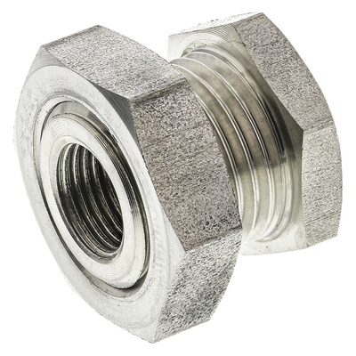 Legris Stainless Steel Pipe Fitting, Straight Hexagon Bulkhead Adapter, Female G 1/8in
