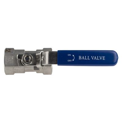 RS PRO Stainless Steel Reduced Bore, 2 Way, Ball Valve, BSPP 3/4in, 68bar Operating Pressure