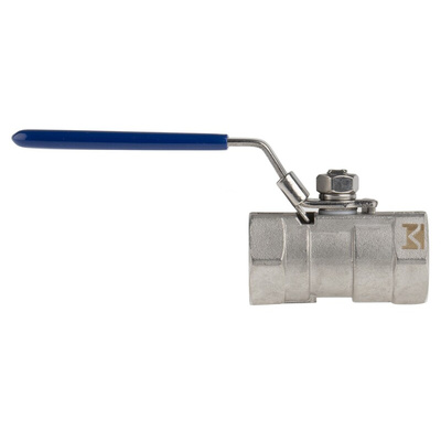 RS PRO Stainless Steel Reduced Bore, 2 Way, Ball Valve, BSPP 3/4in, 68bar Operating Pressure