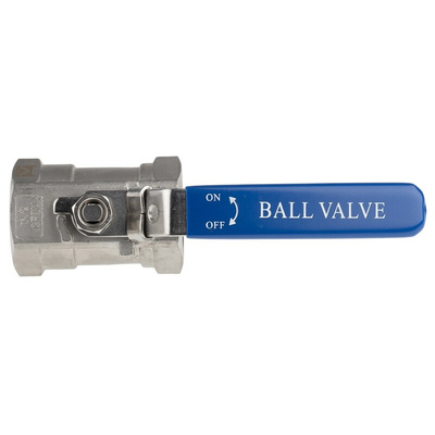 RS PRO Stainless Steel Reduced Bore, 2 Way, Ball Valve, BSPP 38.1mm, 68bar Operating Pressure