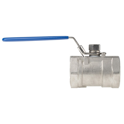 RS PRO Stainless Steel Reduced Bore, 2 Way, Ball Valve, BSPP 38.1mm, 68bar Operating Pressure