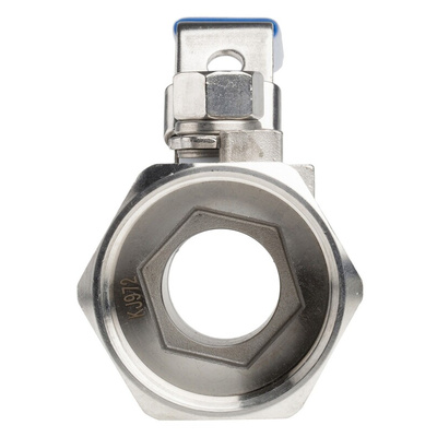 RS PRO Stainless Steel Reduced Bore, 2 Way, Ball Valve, BSPP 38.1mm, 68bar Operating Pressure