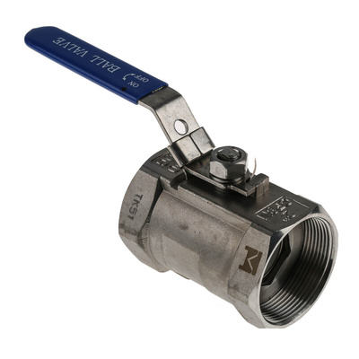 RS PRO Stainless Steel Reduced Bore, 2 Way, Ball Valve, BSPP 2in, 68bar Operating Pressure