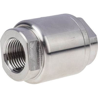 RS PRO Stainless Steel Single Non Return Valve, BSP 1/2in, 25 bar