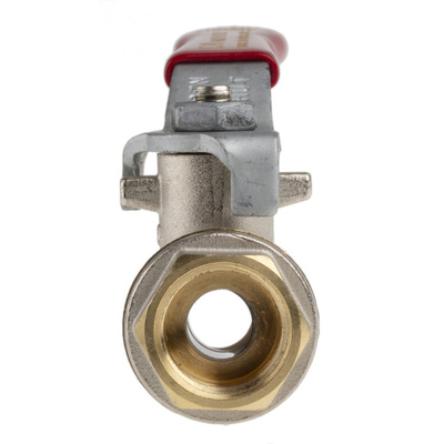 RS PRO Brass Full Bore, 2 Way, Ball Valve, BSPP 3/8in, 30 → 40bar Operating Pressure