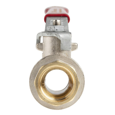 RS PRO Brass Full Bore, 2 Way, Ball Valve, BSPP 1/2in, 40 → 30bar Operating Pressure