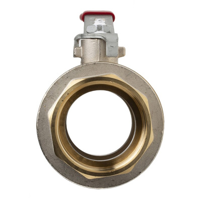 RS PRO Brass Full Bore, 2 Way, Ball Valve, BSPP 2in, 40 → 30bar Operating Pressure