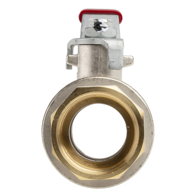 RS PRO Brass Full Bore, 2 Way, Ball Valve, BSPP 1 1/4in, 40 → 30bar Operating Pressure