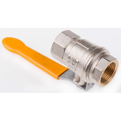 RS PRO Brass Full Bore, 2 Way, Ball Valve, BSPP 3/4in, 40 → 30bar Operating Pressure